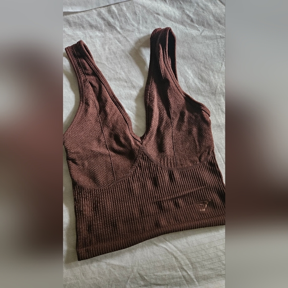 [SOLD] Gymshark rest day seamless midi tank oak brown - Picture 6 of 8